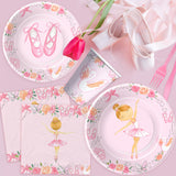 Xigejob Ballerina Birthday Party Decorations Tableware, Ballerina