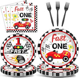 Fast One Birthday Decorations for Boys Racing Car 1st Birthday Party