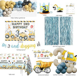 Construction Birthday Party Supplies for 3 Year Old Boy 3rd Birthday