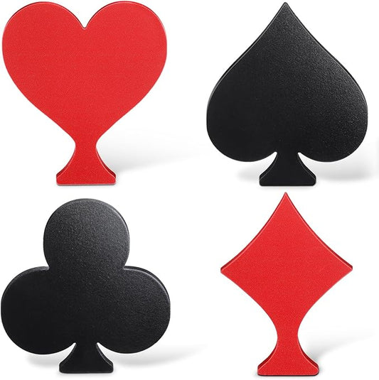 4 Pcs Casino Party Decoration 7.87 Inch Poker Table Signs Poker