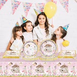 81Pcs Fairy Party Decorations for Girls 1st 2nd Birthday Garden Flower