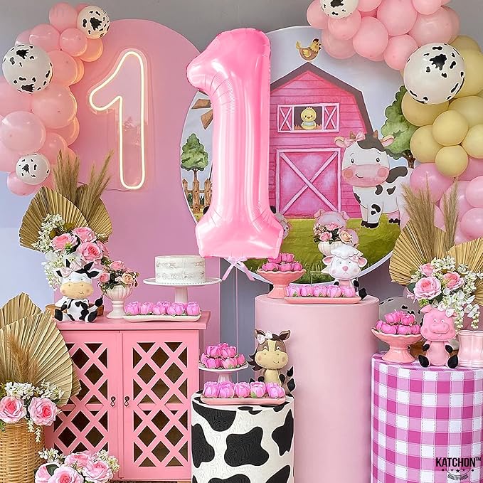 KatchOn, Light Pink 1 Balloon Number - 40 Inch | Number 1 Balloons