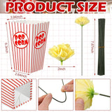 8 Sets 204 Pcs Movie Night Popcorn Centerpieces for Table Carnival