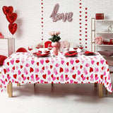 4 Pack Valentines Decorations, 108" X 54" Valentines Tablecloths,