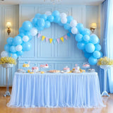 Baby Blue Table Skirt for Baby Shower Boy 6ft Light Blue Tulle Tutu