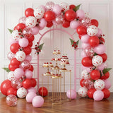 Red and Pink Cherry Balloons,12 Inch Red Pink Cherry Printed Balloon