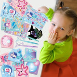 110Pcs Mermaid Party Favors Including Stampers Notebooks Mermaid