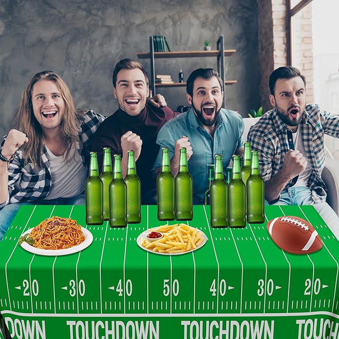 QZYL Football Party Decorations - 2PCS Touchdown Tablecloths,