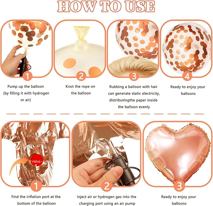 Rose Gold Birthday Party Decorations Happy Birthday Banner Rose