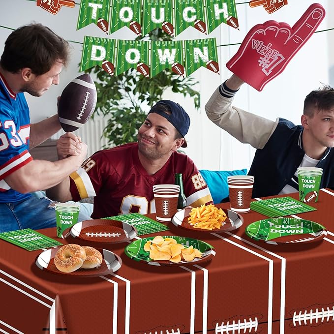 Football Party Supplies Kit Includes Dinner Plates Dessert Plates
