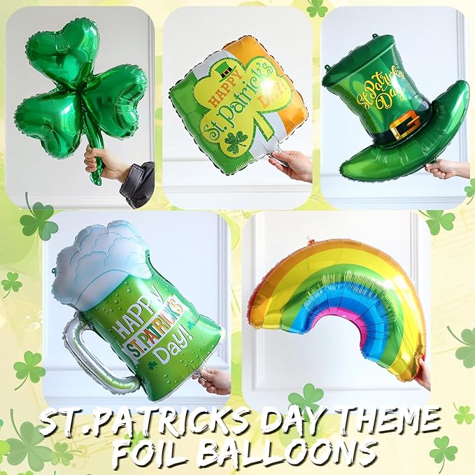St Patricks Day Balloon Arch Kit 157Pcs Green Gold Lucky One Balloon