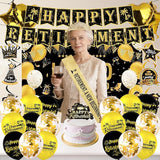 Elegant gold Retirement Decorations Kit for Women ang man Features