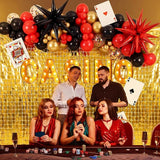 Casino Theme Party Decorations Casino Red Black Gold Balloon Garland