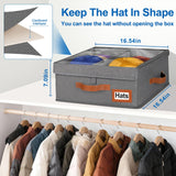 Dofilachy 2-in-1 Stackable Hat Storage for Baseball Caps with Clear