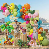Tropical Hawaiian Party Decorations 145Pcs Luau Tropical Balloon