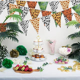 5 Pcs Jungle Zoo Animal Print Decoration Safari Birthday Banner Wild