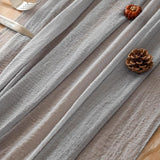 Keketoarrange 3pcs Dusty Blue Gauze Rustic Cheesecloth Table Runner