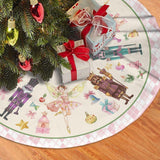 Pink Nutcracker Christmas Tree Skirt 48" Christmas Nutcracker Ballet