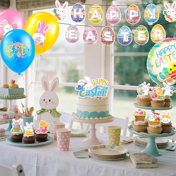 Easter Party Decorations 51pcs Easter Bunny Decorations Set