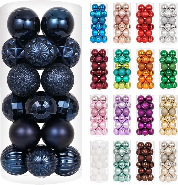 XmasExp 24ct Christmas Ball Ornaments Shatterproof Christmas #5