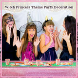 2 Pcs Witch Princess Theme Party Pink & Green Holographic Party