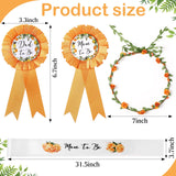 Xinnun 4 Pieces Little Cutie Citrus Mom to Be Sash Baby Shower