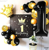 KatchOn, Large Black Number 1 Balloon - 40 Inch | Mylar Foil Balloon