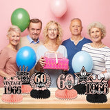 60th Birthday Decorations for Women, 9pcs 60th Birthday Party Table