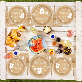 96Pcs Neutral Baby Shower Party Decorations Boho Baby Plates and