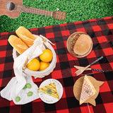 Kesfey 3 Packs Buffalo Check Plaid Table Cloth 54 x 108 Inches Red