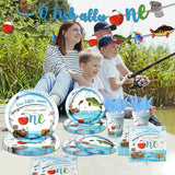Ofishally One Birthday Decorations 142Pcs Gone Fishing 1st Birthday