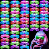 OLUPP 84 PCS LED Glasses, 5 Colors Light Up Glasses with 3 Light