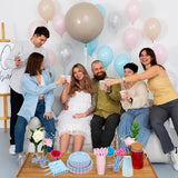 350 Pcs Baby Gender Reveal Plates and Napkins 50 Guest Boy or Girl