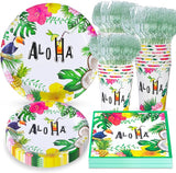 Hawaiian Luau Party Supplies Disposable Hawaiian Plates and Napkins