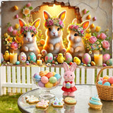 Easter Banner Polyester 43x70.86 Inches Banner Easter for Home Decor