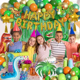 Dinosaur Birthday Party Decorations Supplies 124Pcs Dinosaur Green