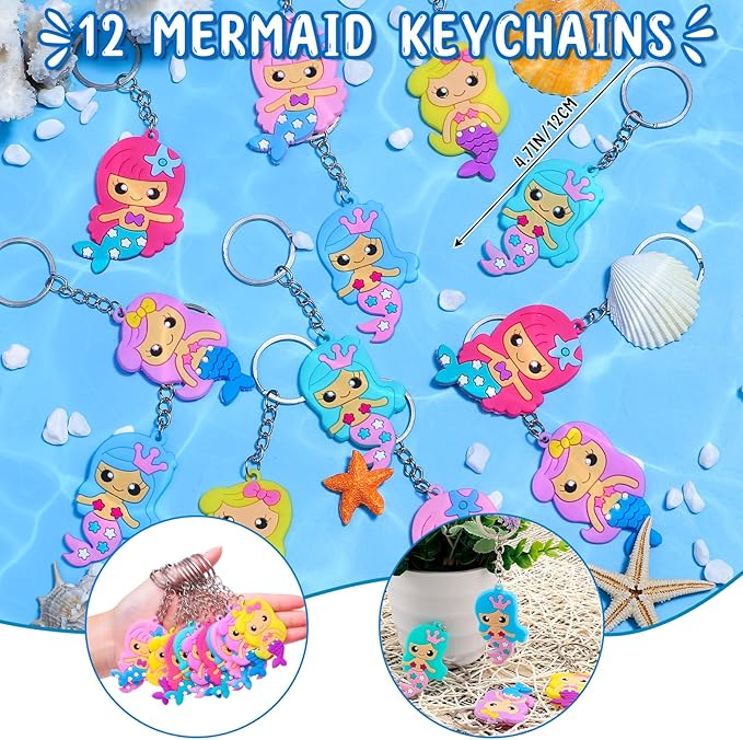 98 Mermaid Party Favors for Girls Birthday Supplies Straw Bubble