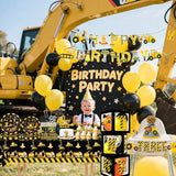 348 Pcs Construction 3rd Birthday Decorations Dump Truck Three Years