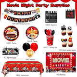 116Pcs Movie Night Birthday Party Decorations 10 Guests Movie Night