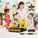 Excavator Pinatas Bundle with a Blindfold and Bat 16.5x11x4.7 inch
