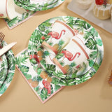 175Pcs Hawaiian Luau Party Decoration Luau Plates and Napkins Party