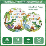 170 Pcs Dinosaur Birthday Decorations Jungle Dino Party Supplies