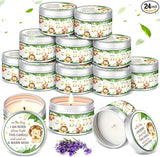 MTLEE 24 Pcs Jungle Animal Baby Shower Party Favors Candles Lavender