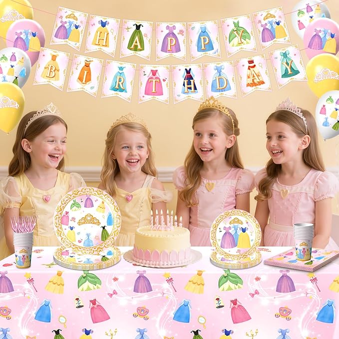 134Pcs Princess Birthday Party Decorations for Princess Party
