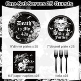 100 Pcs 50th Birthday Plates and Napkins Party Supplies Death To My