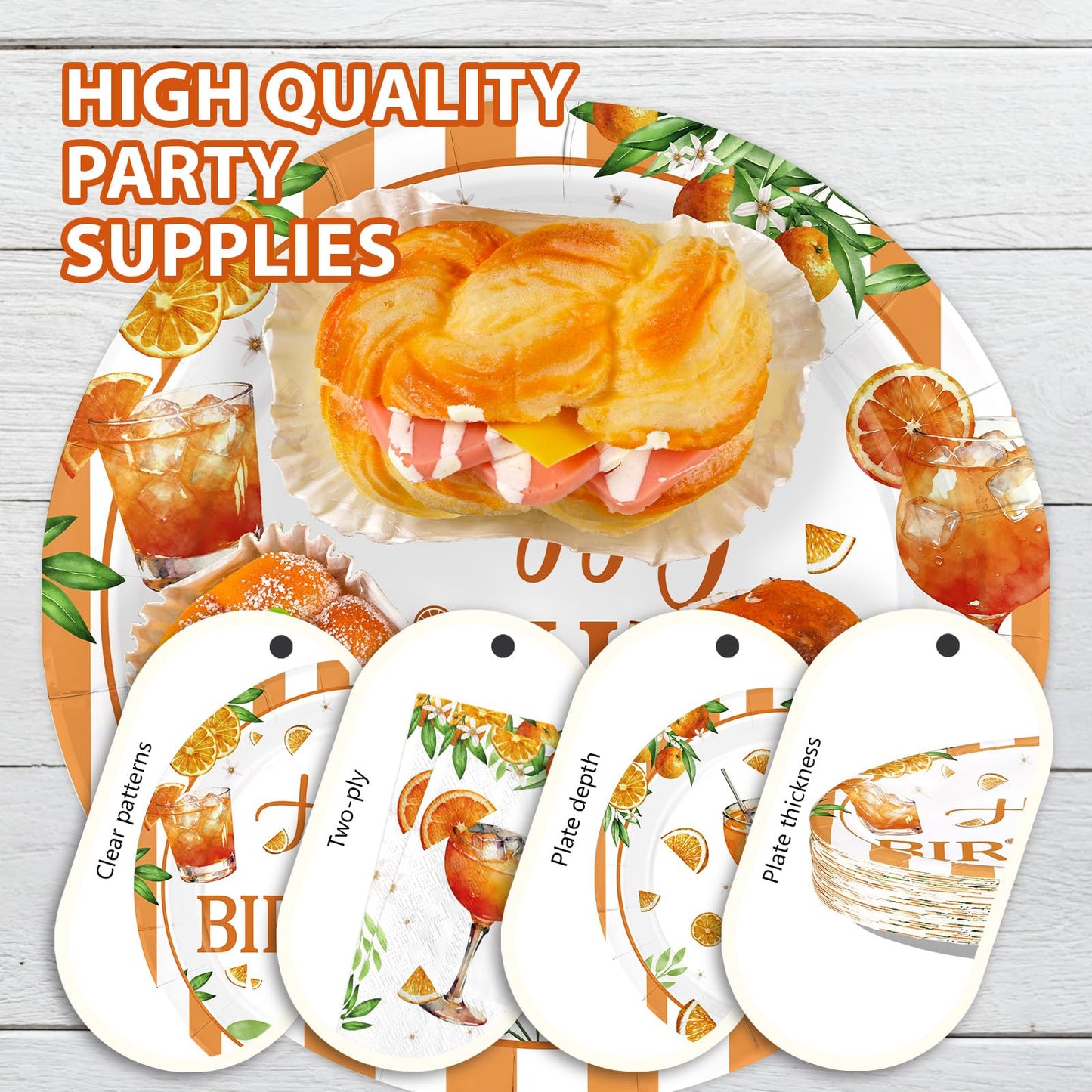 Greencian 96 Pcs Spritz Birthday Party Decorations Just a Spritz Older