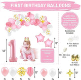 First Birthday Decorations for Girl 1st Baby Girl Number 1 Balloon