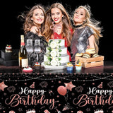 Tudomro 3 Pcs Happy Birthday Tablecloths Happy Birthday Party Decorati