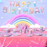 171Pcs Unicorn Birthday Party Decorations with Unicorn Rainbow