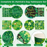 450 Pcs Happy St Patrick's Day Tableware Set Decorations Lucky Green